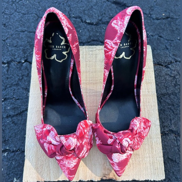 COPY - TED BAKER Of London RYAMA Glitch Bow Heels sz 38/8 - Picture 5 of 12